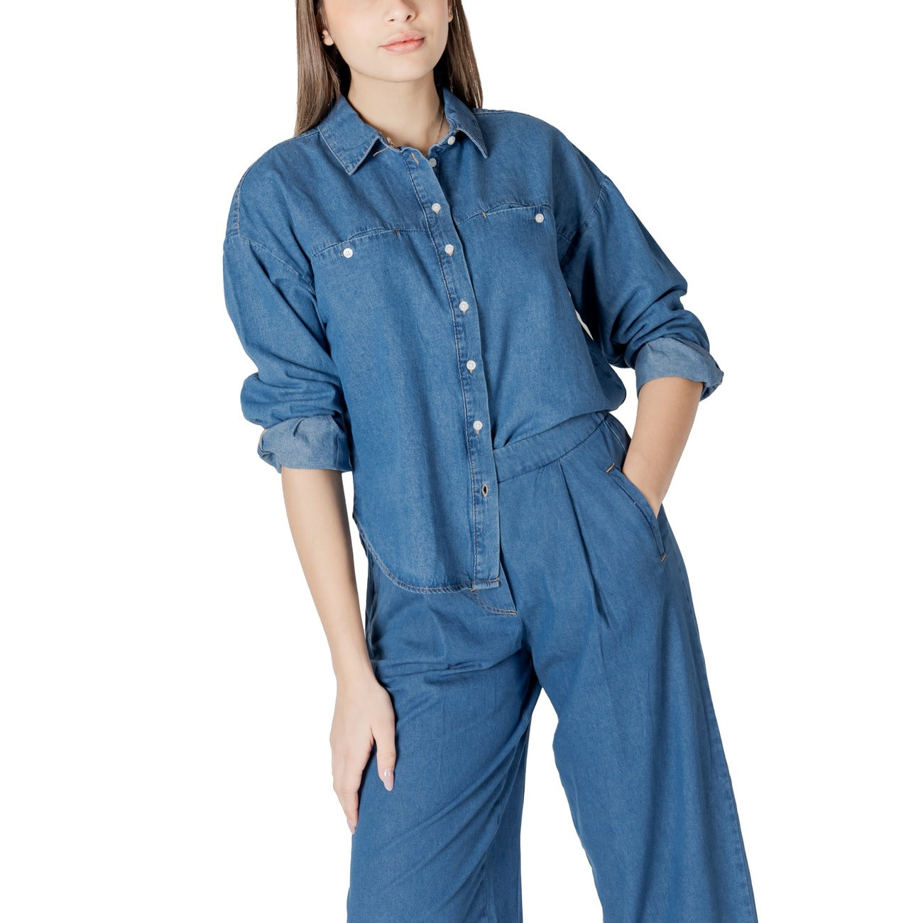 Ichi Shirt Dames Lichtblauw
