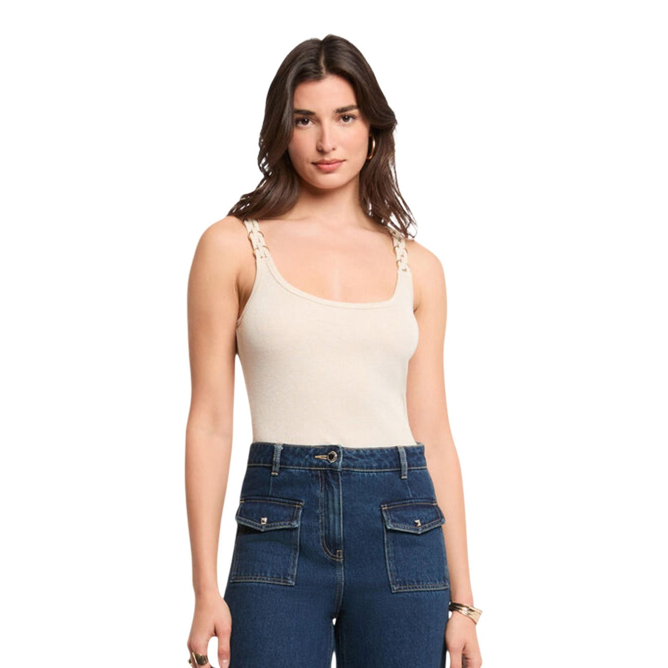 Morgan De Toi Vest Dames Bruin