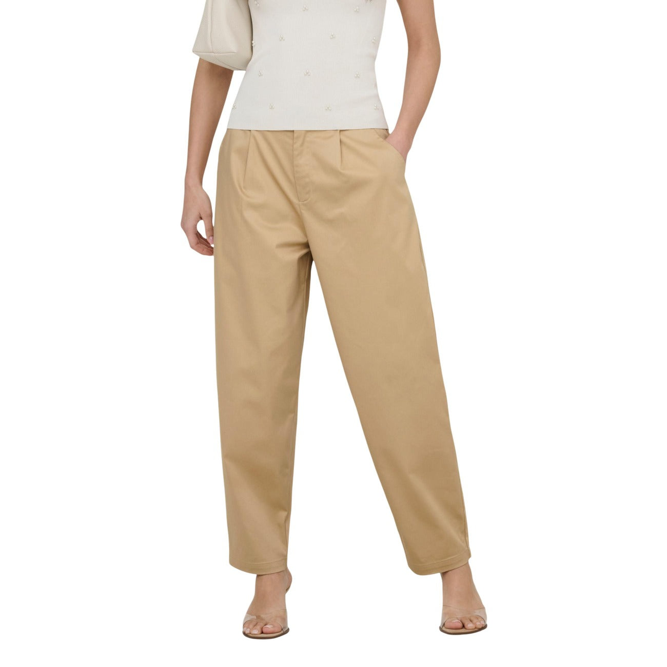 Only Broek Dames Beige Beige