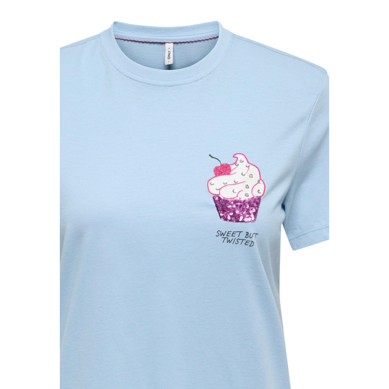 Only T-shirt Dames Lichtblauw