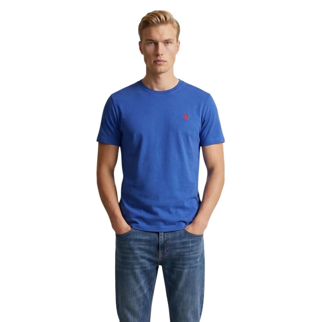 U.s. Polo Assn. T-shirt Heren Lichtblauw