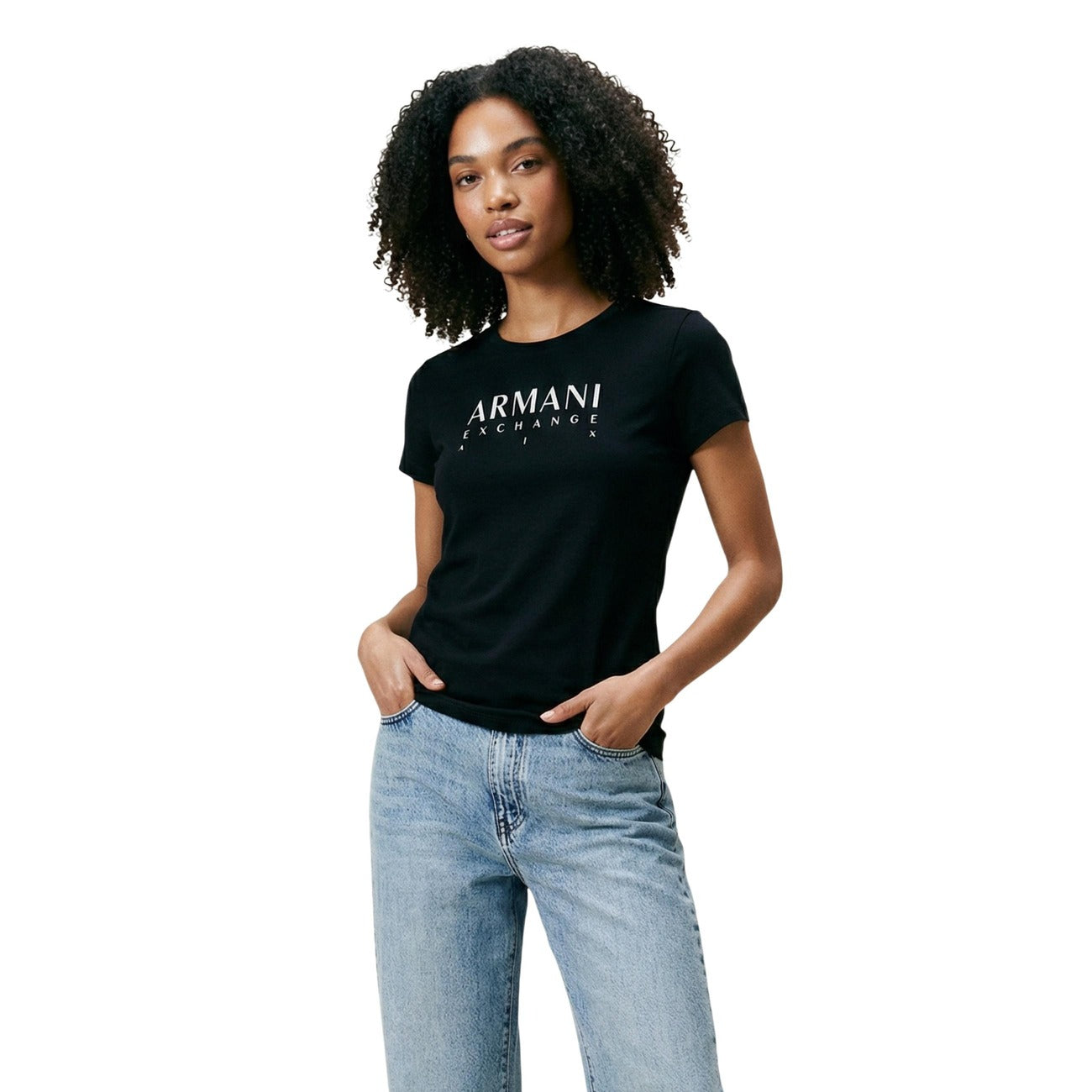 Armani Exchange T-Shirt Damen Schwarz Schwarz