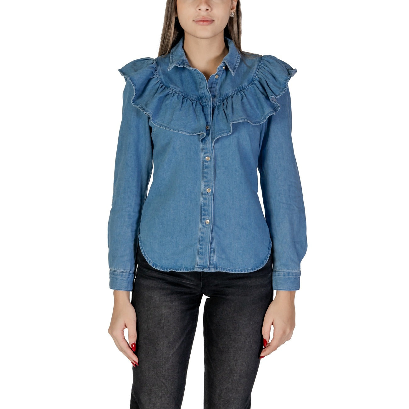 Only Shirt Dames Blauw #2380276