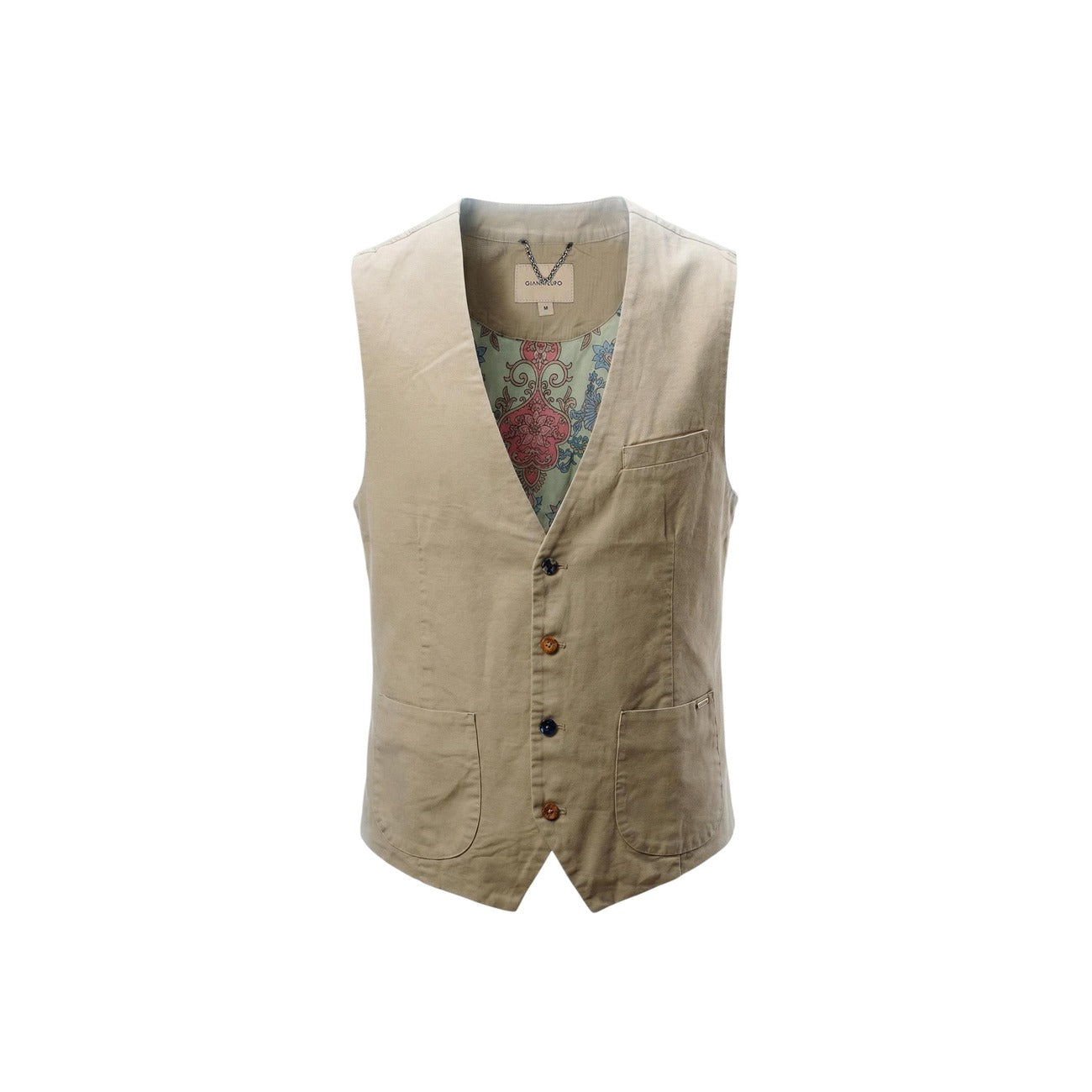Gianni Lupo Gilet Men Beige