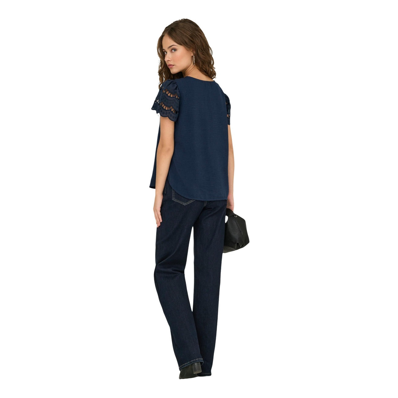 Jacqueline De Yong T-shirt Dames Blauw
