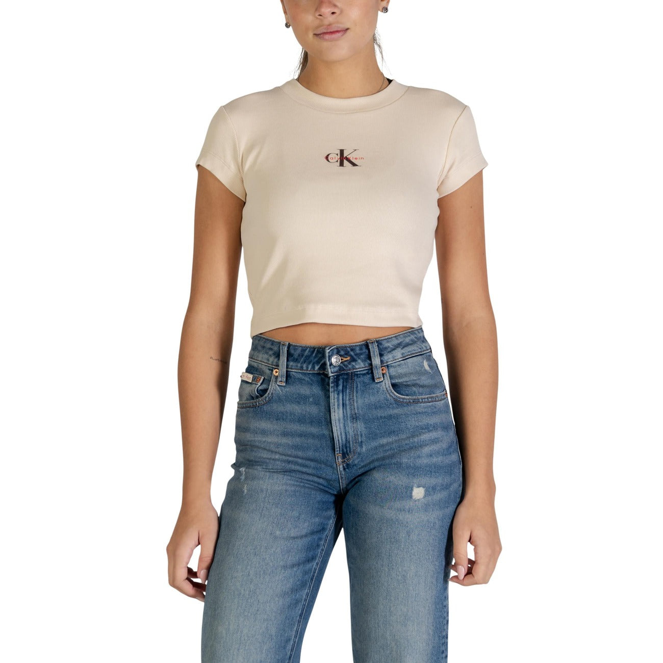 Calvin Klein Jeans T-Shirt Damen Beige