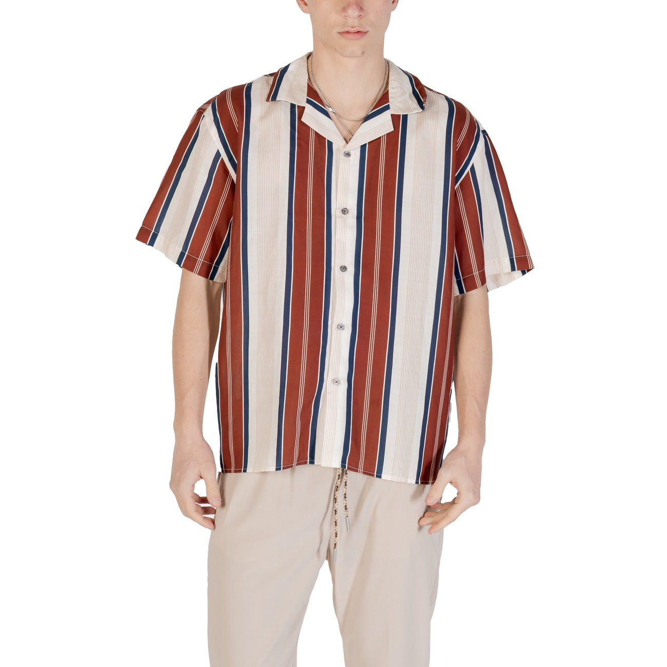 Gianni Lupo Shirt Heren Beige #2420606