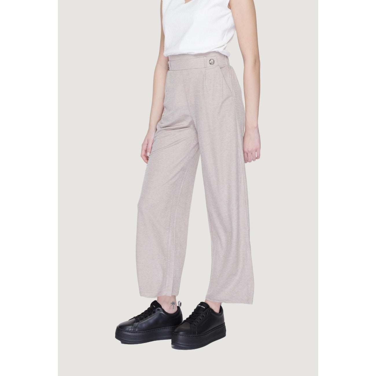 Jacqueline De Yong Broek Dames Grijs #2463381