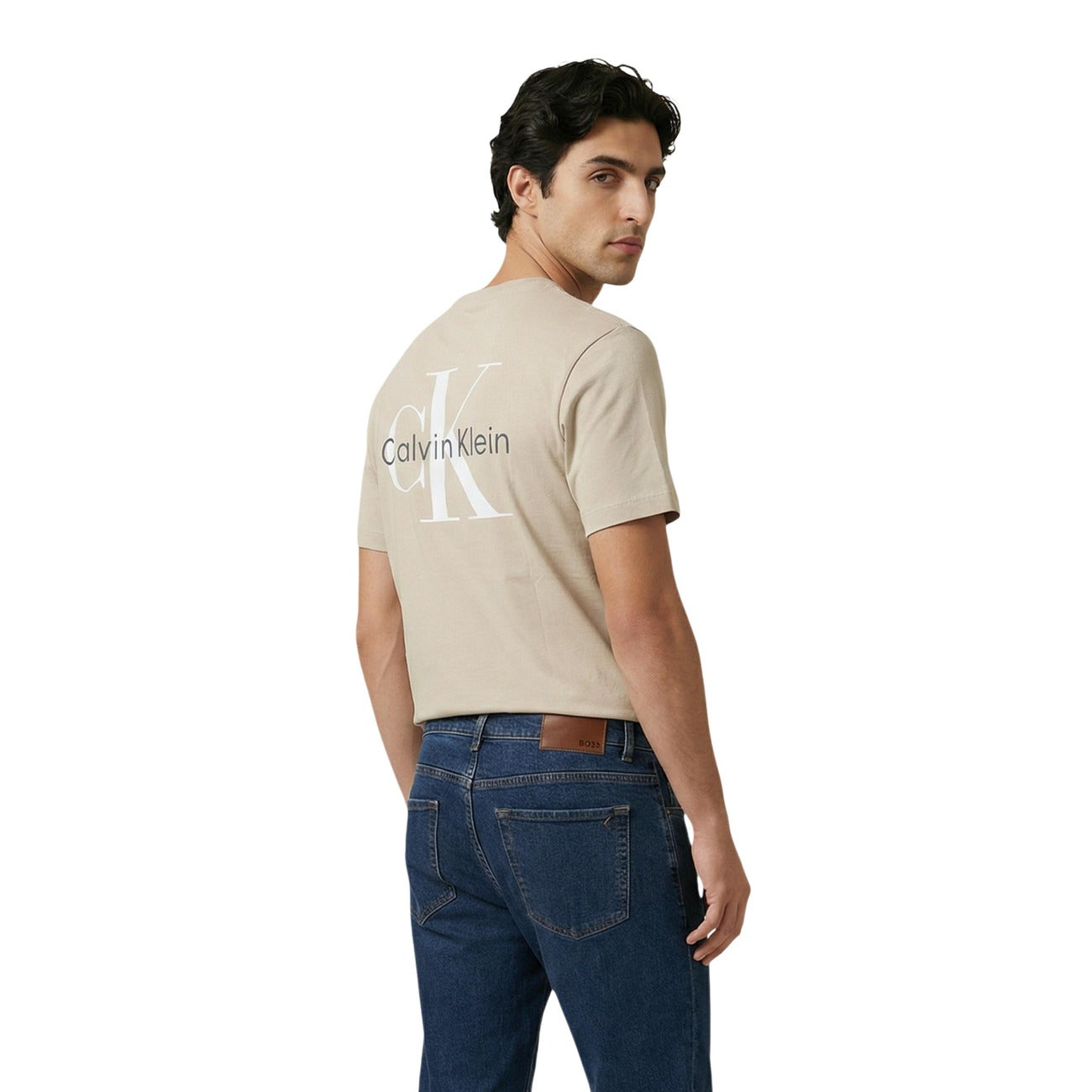 Calvin Klein Jeans T-shirt Men Beige #2455443