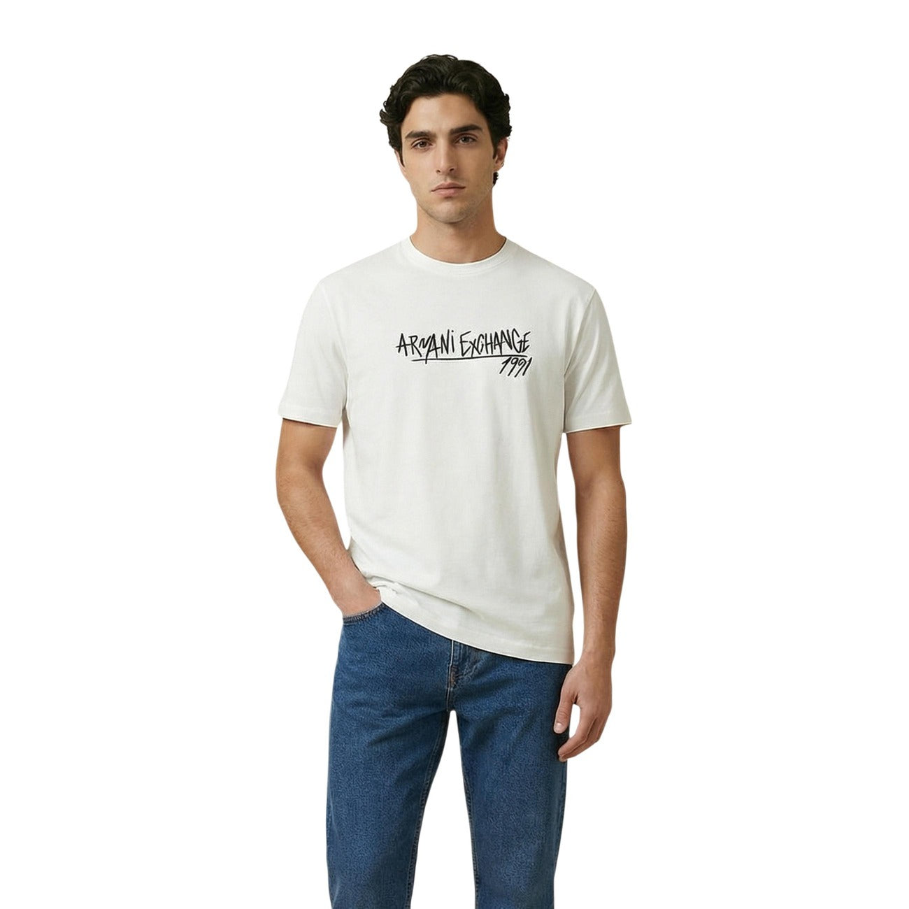 Armani Exchange T-Shirt Herren Schwarz Schwarz