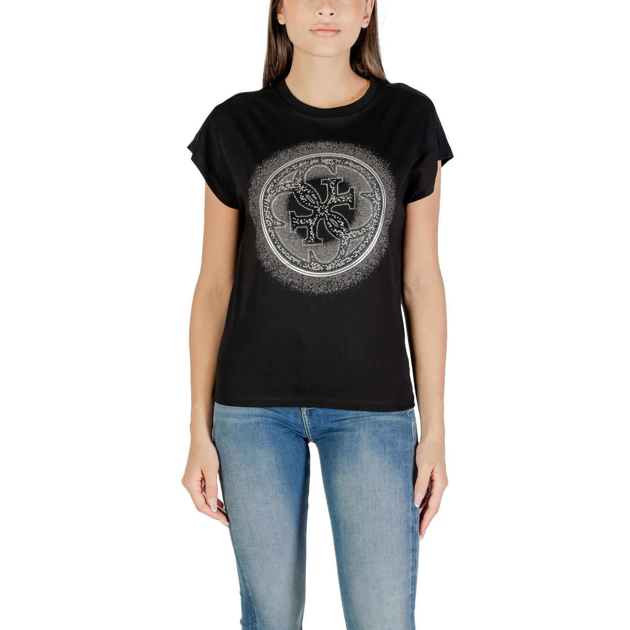 Guess T-shirt Dames Zwart #2426919