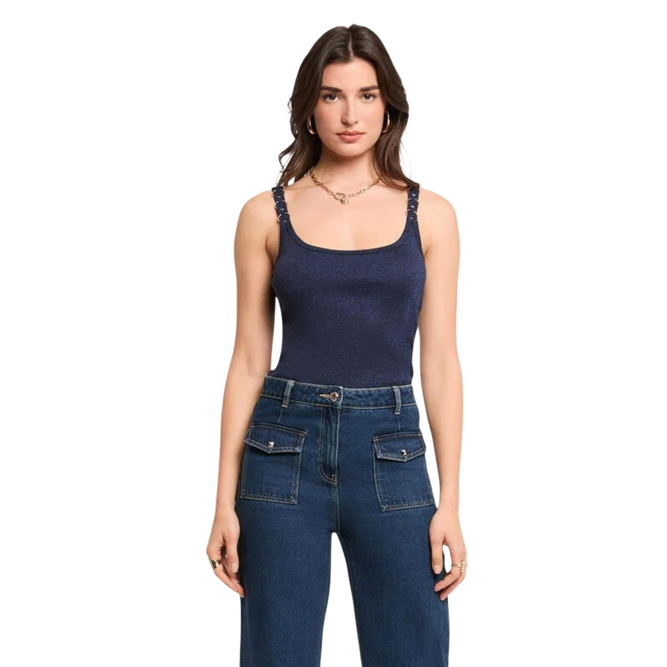 Morgan De Toi Top Damen Blau