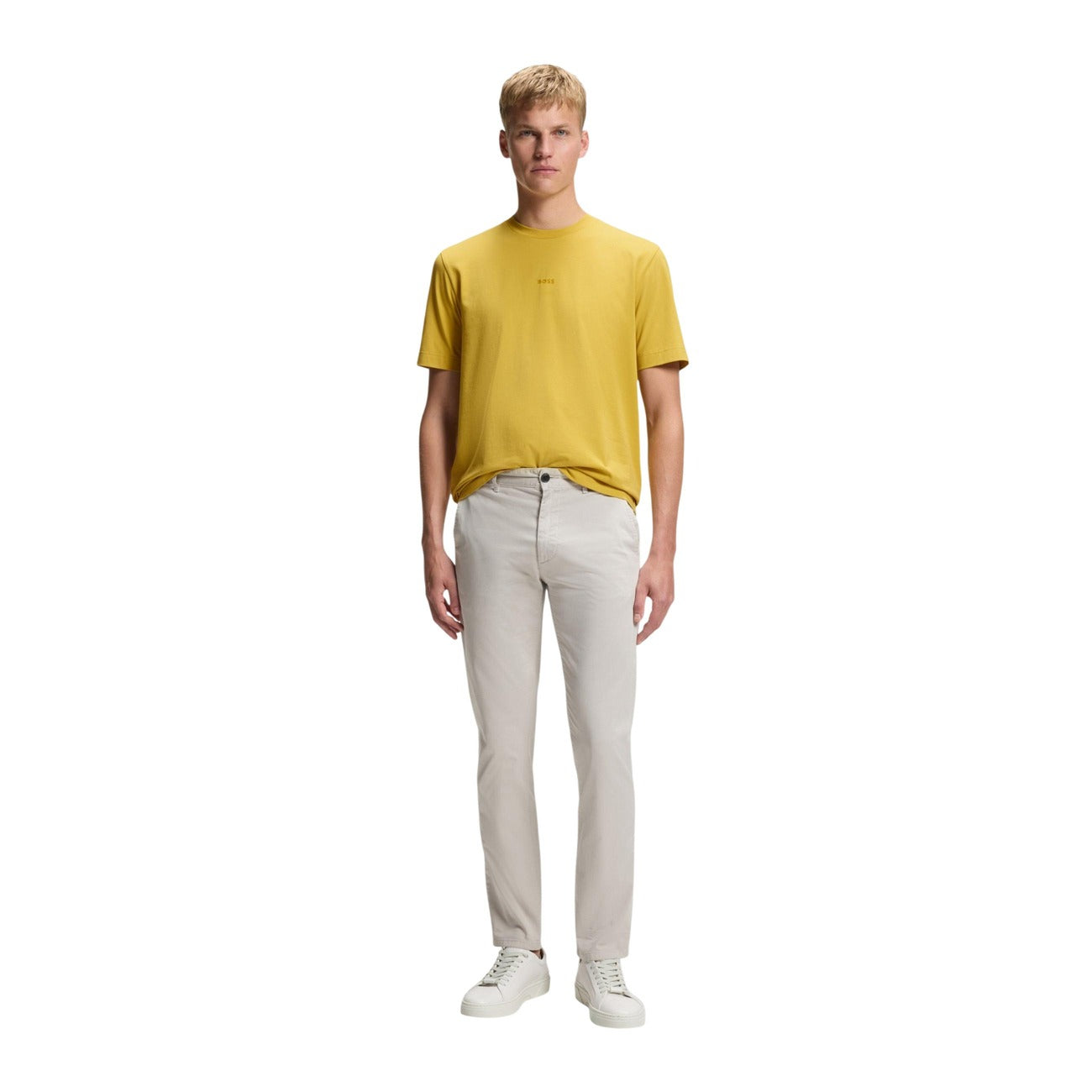 Boss T-shirt Heren Geel
