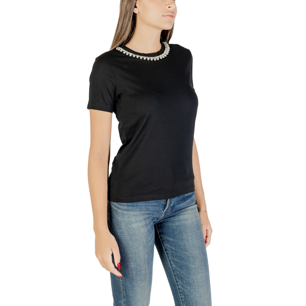 Only T-shirt Dames Zwart #2432819