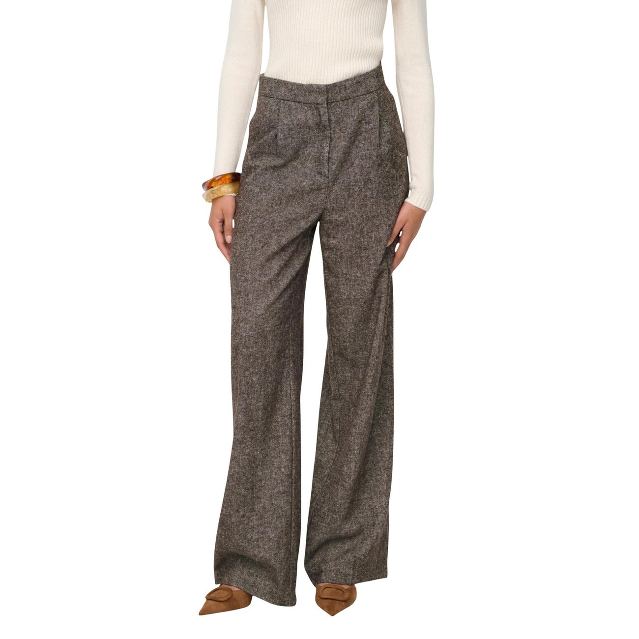 Only Broek Dames Bruin #2462144