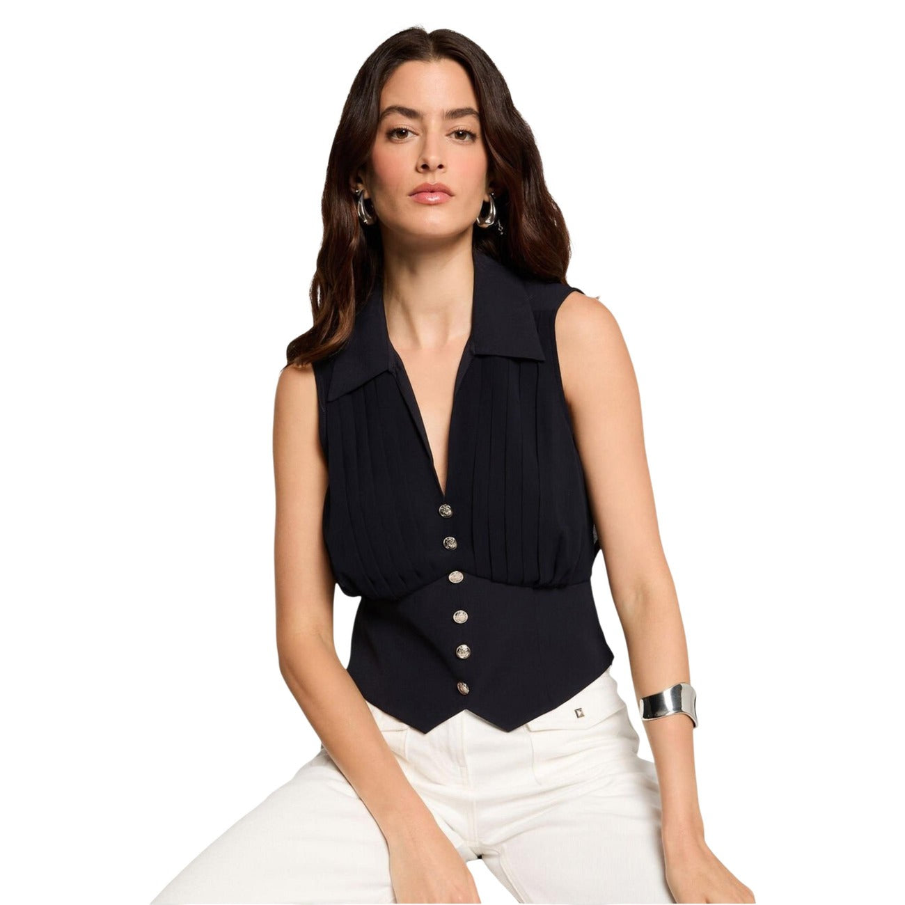 Morgan De Toi Bluse Damen Blau