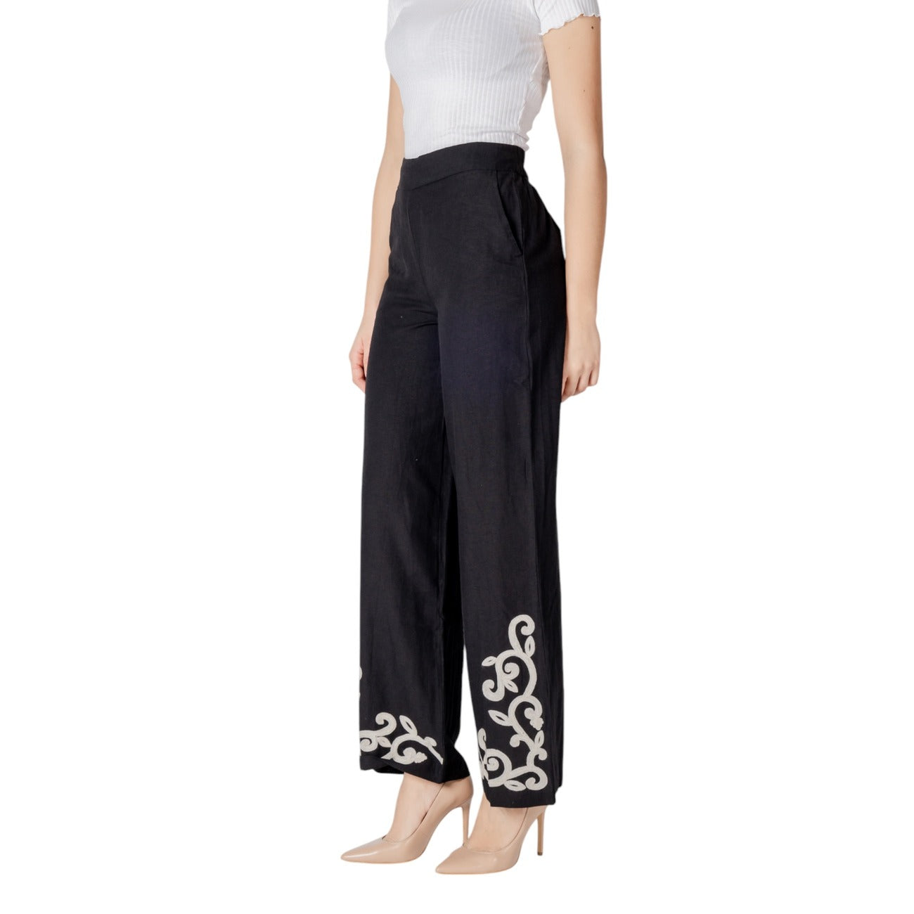 Vila Clothes Broek Dames Zwart #2413822