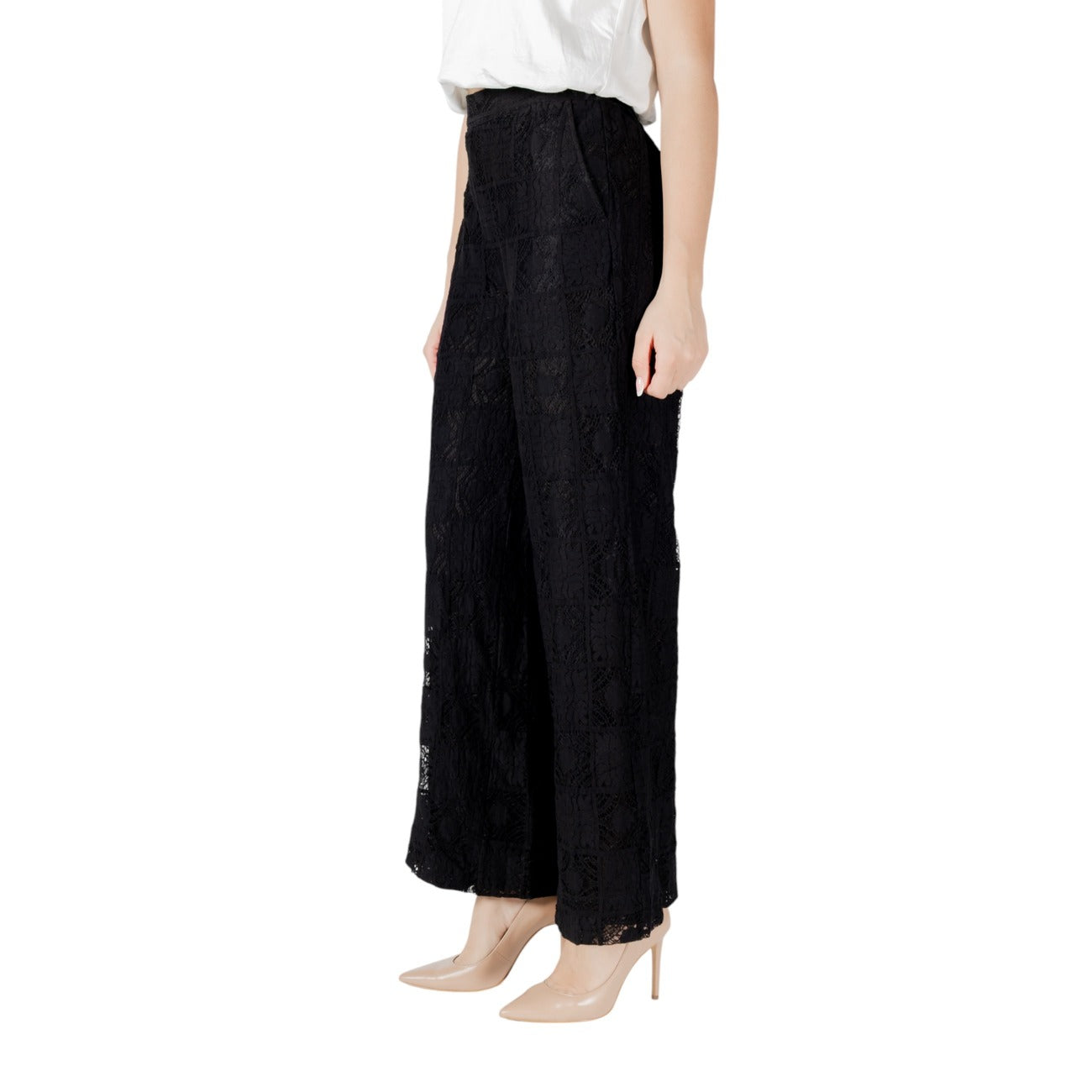 Vila Clothes Broek Dames Zwart