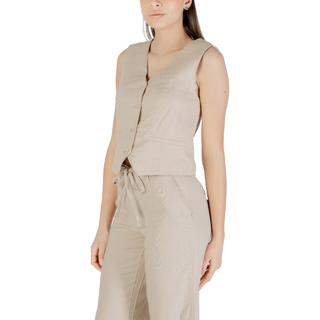 Only Weste Damen Beige #2421155