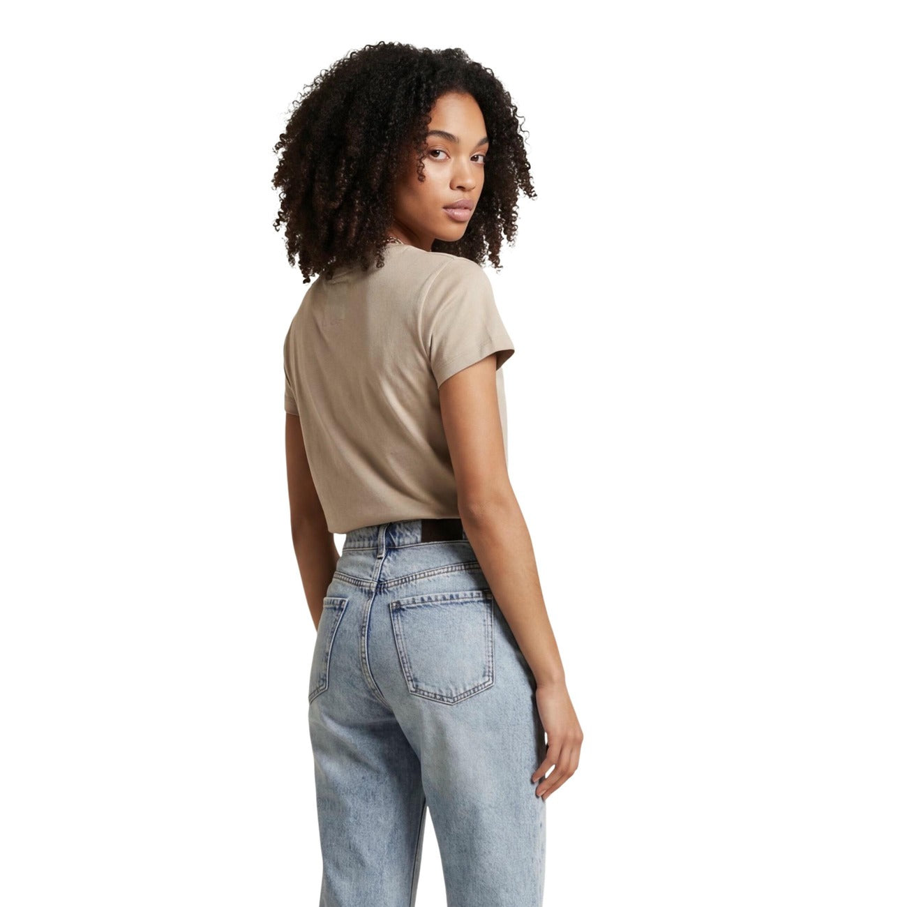 Armani Exchange T-Shirt Damen Beige