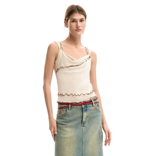 Desigual Top Damen Beige