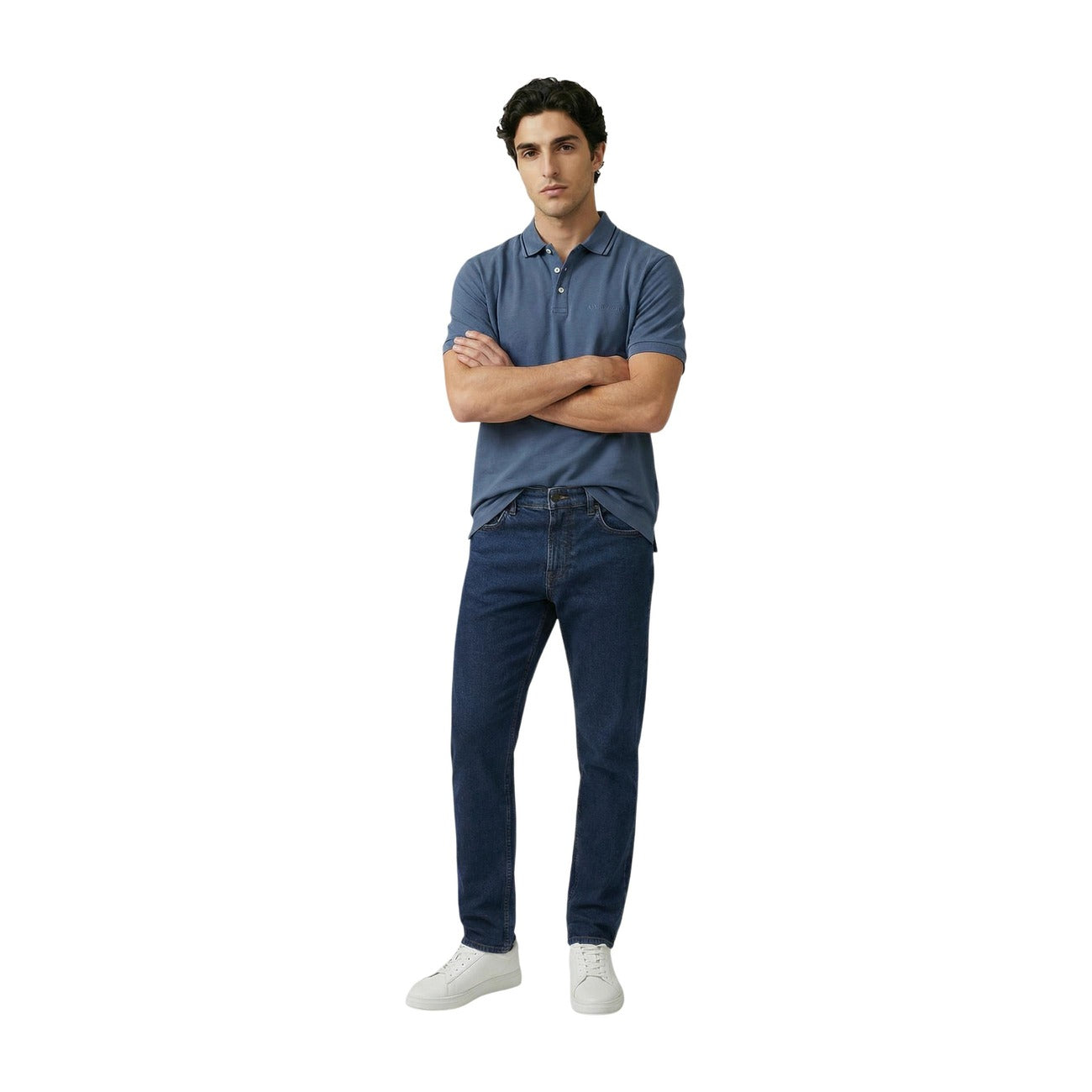 Armani Exchange Polo Top Heren Blauw