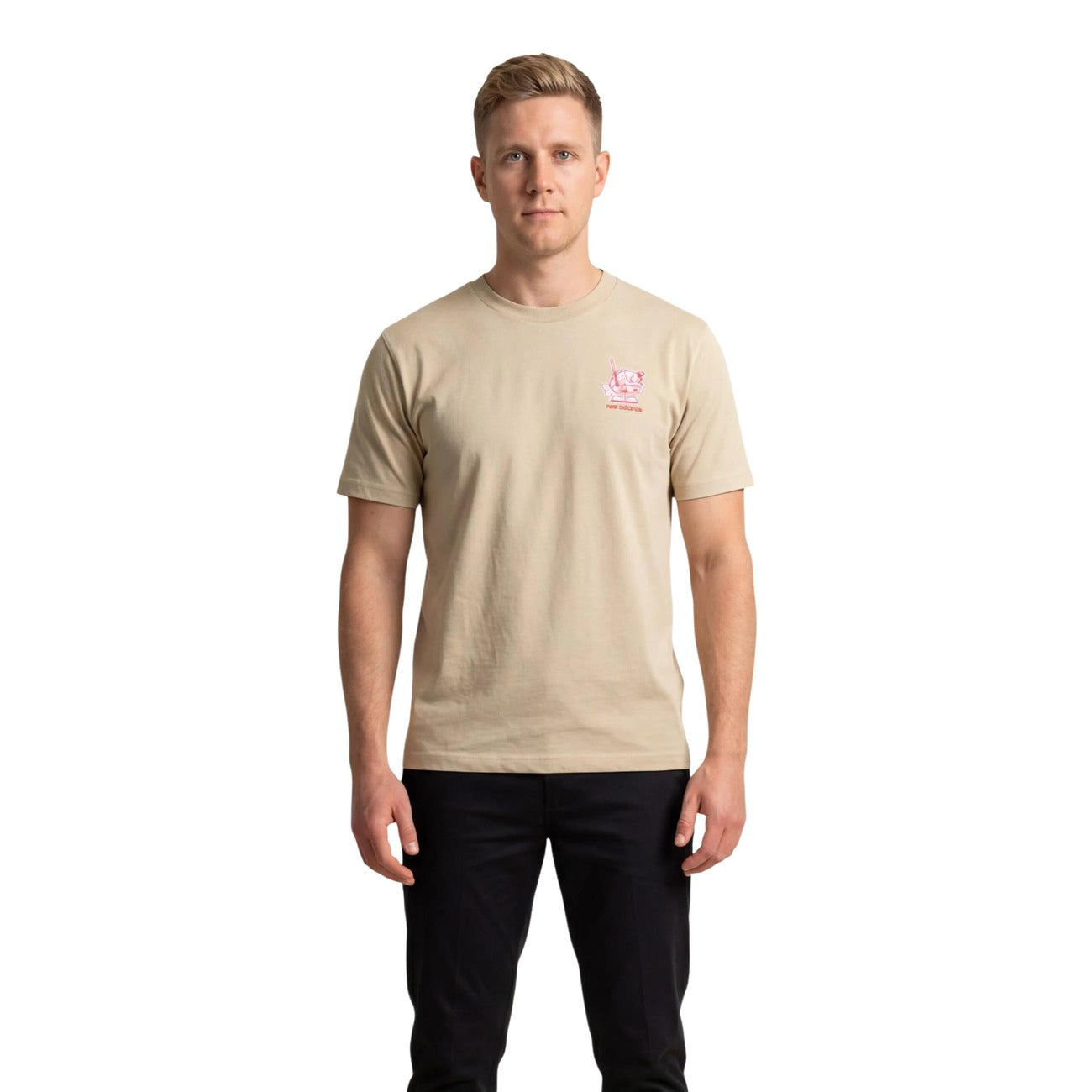 New Balance T-Shirt Herren Beige