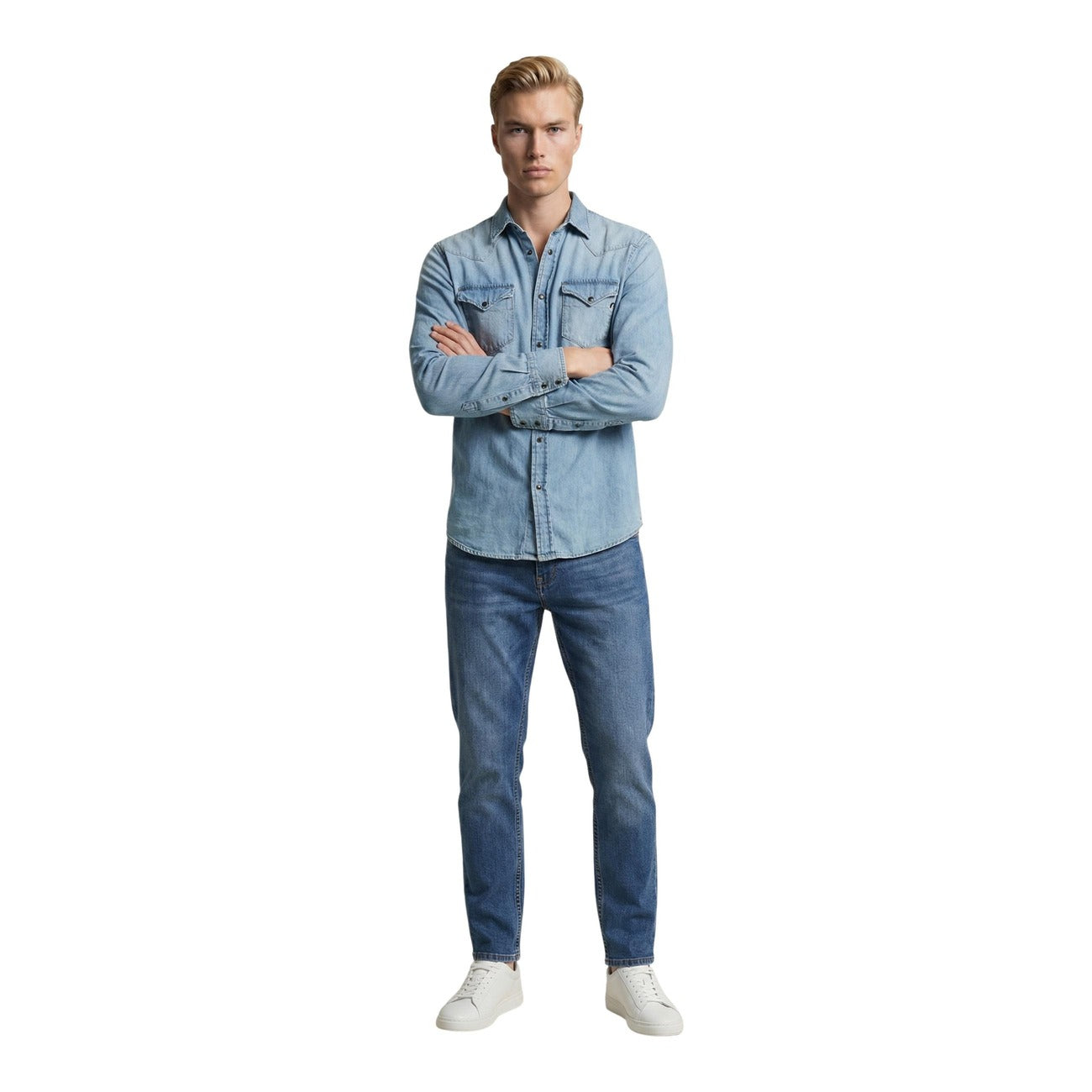 Replay Shirt Herren Hellblau