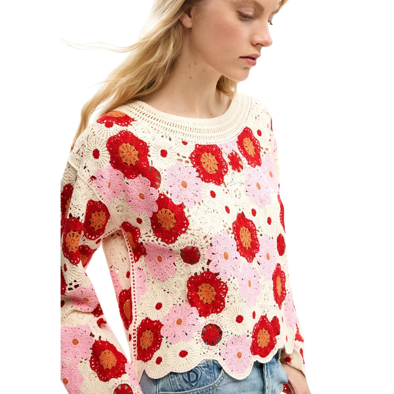 Desigual Strickmode Damen Beige