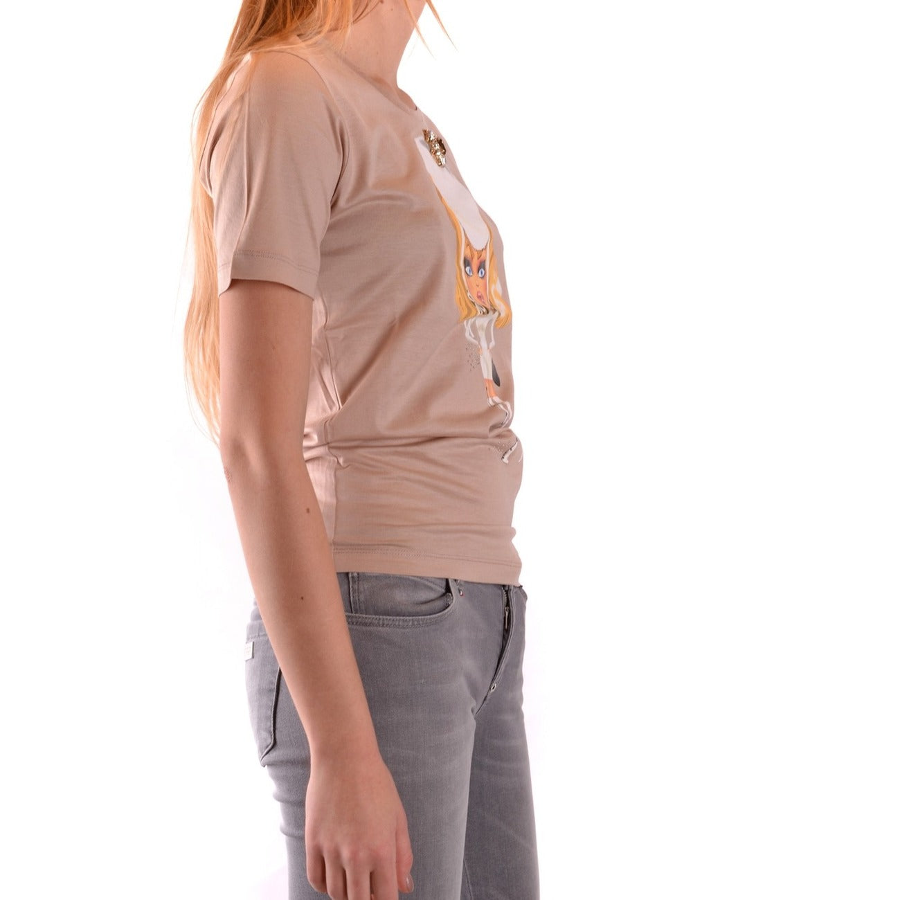 Dsquared T-shirt Dames Beige