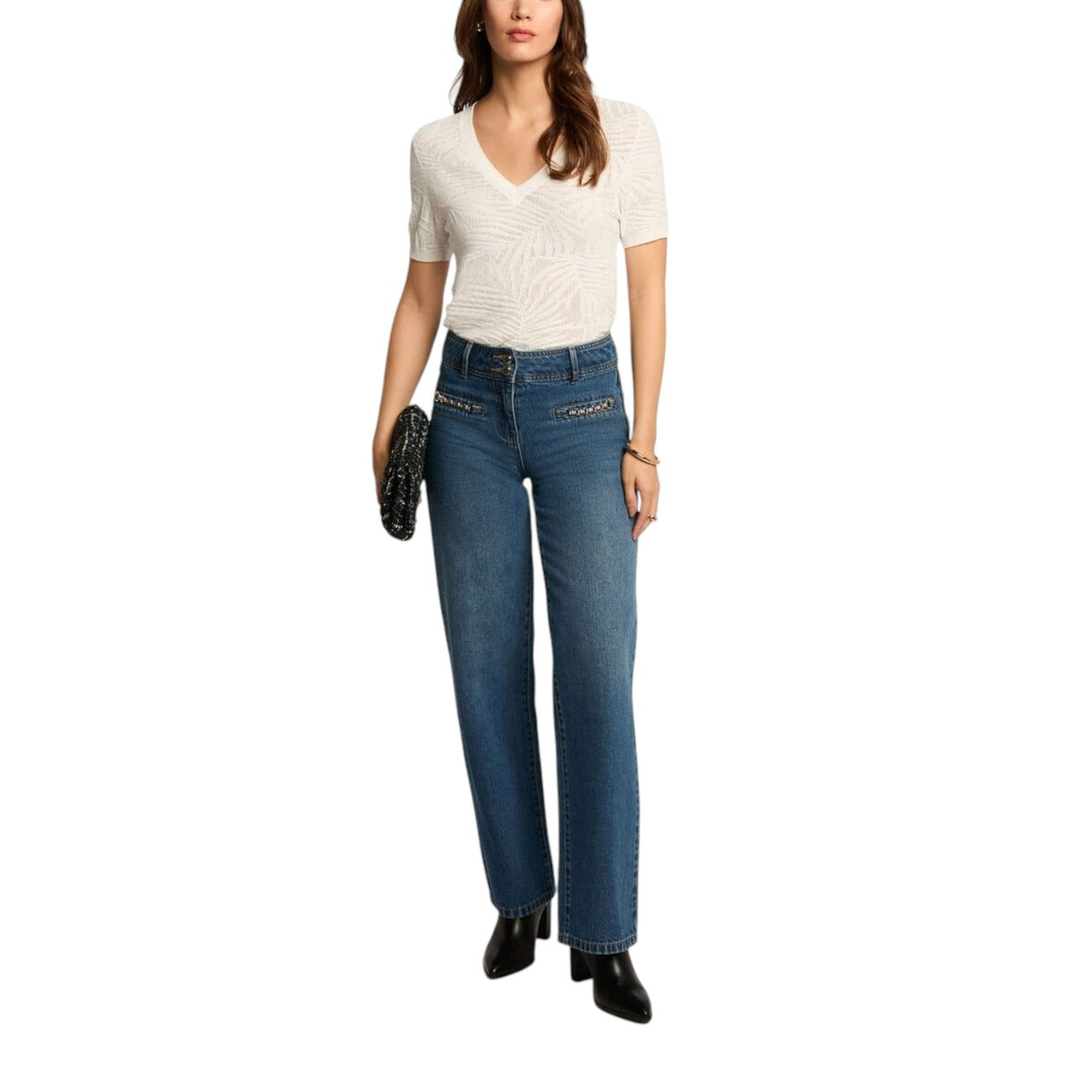 Morgan De Toi T-shirt Dames Wit #2411543