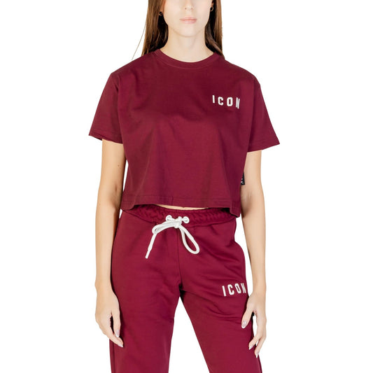 Icon T-Shirt Damen Bordeaux