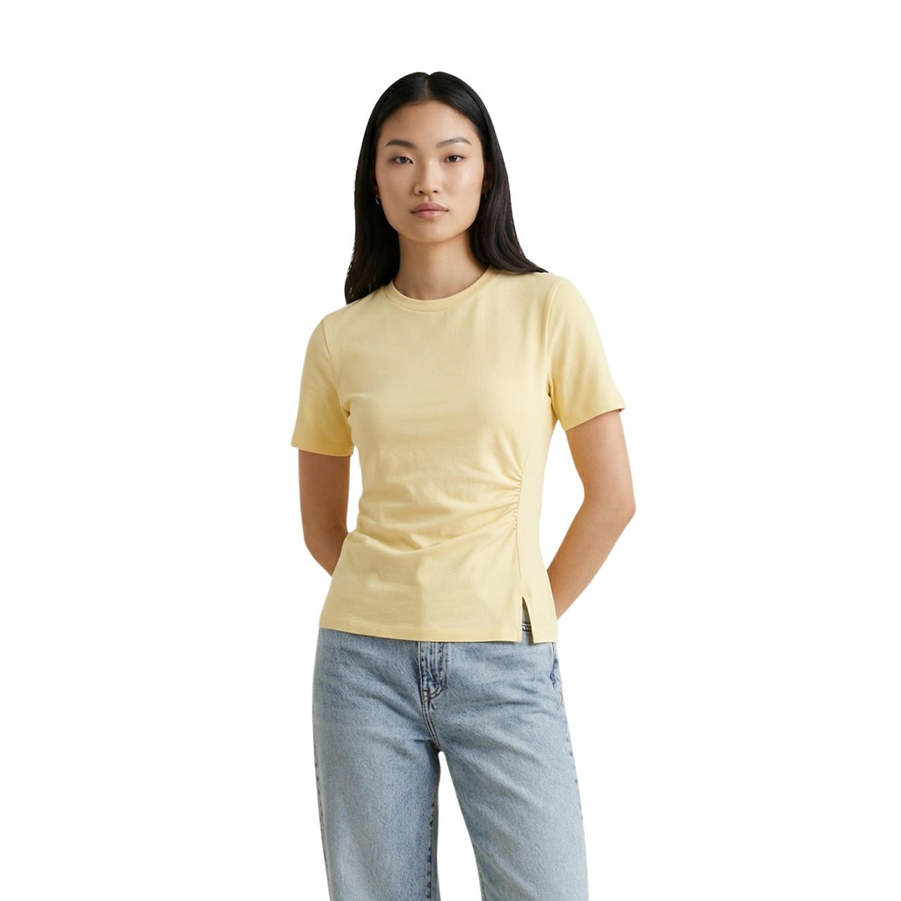 Jacqueline De Yong T-Shirt Damen Gelb