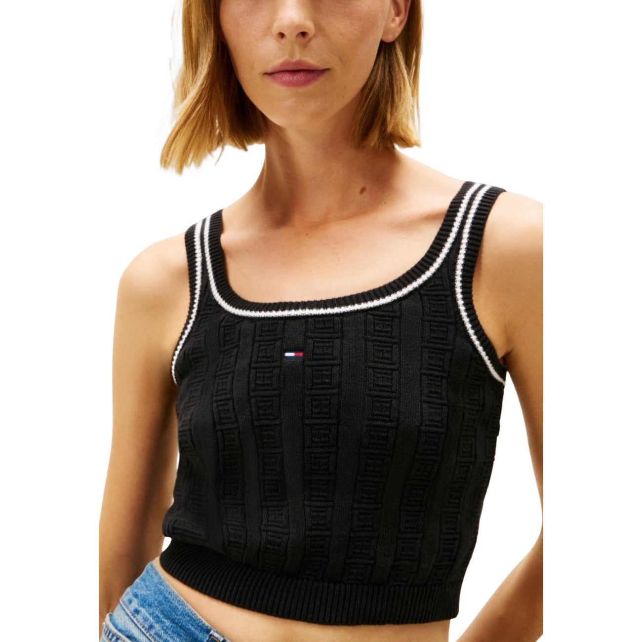 Tommy Hilfiger Jeans Top Damen Schwarz