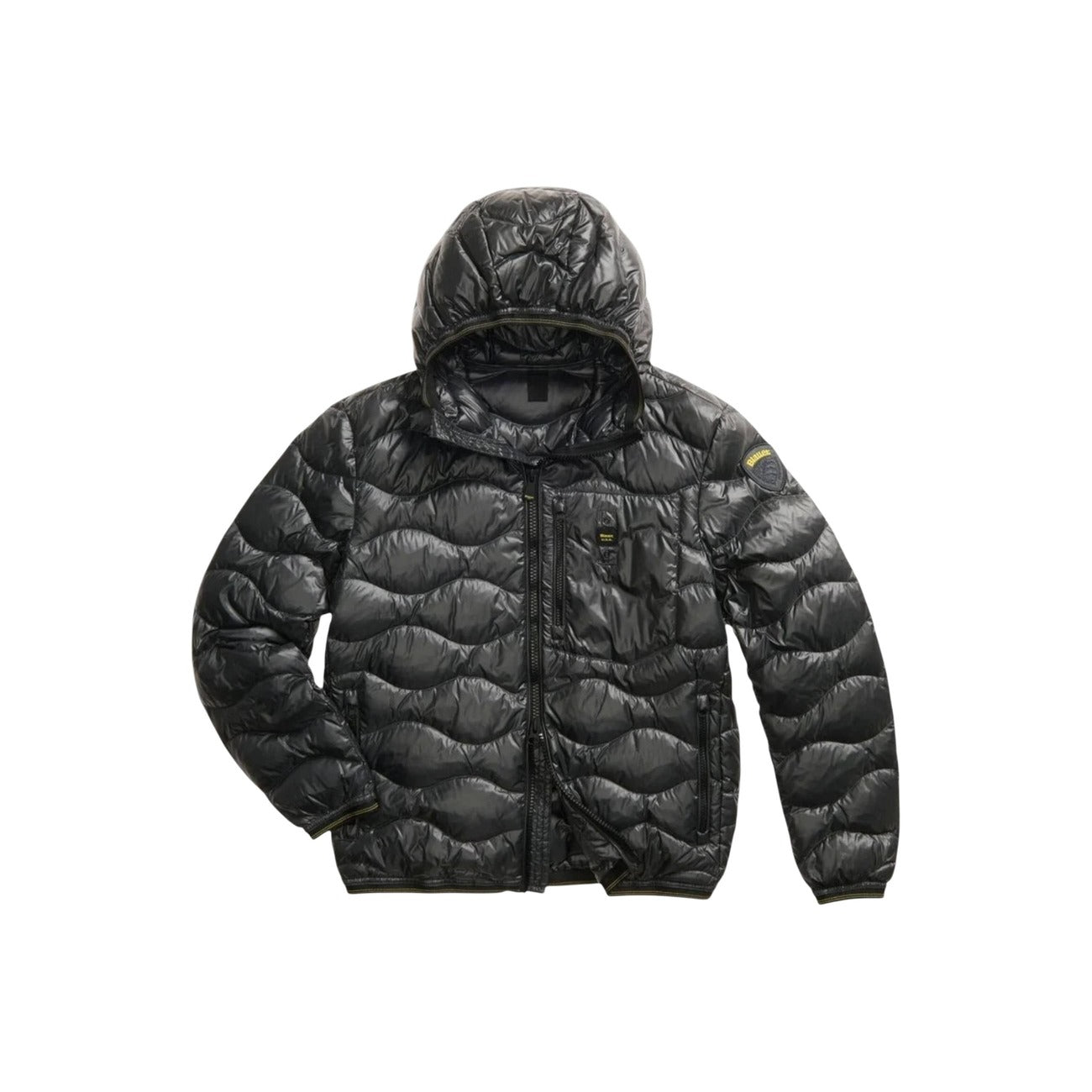Blauer Windbreaker Heren Zwart