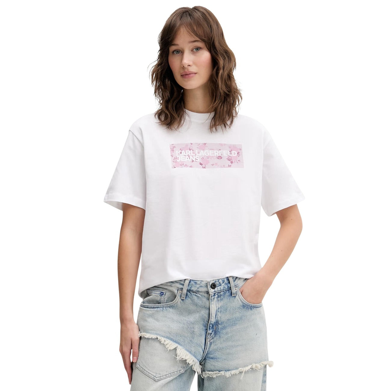 Karl Lagerfeld Jeans T-Shirt Damen Weiß