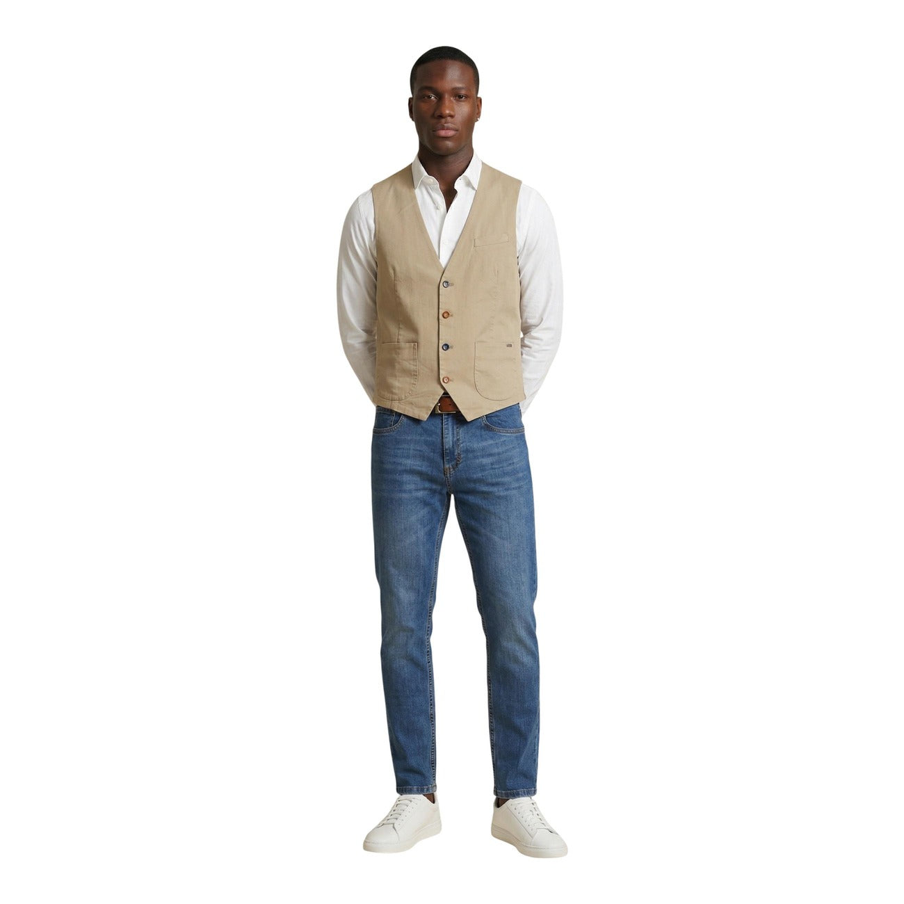 Gianni Lupo Gilet Men Beige
