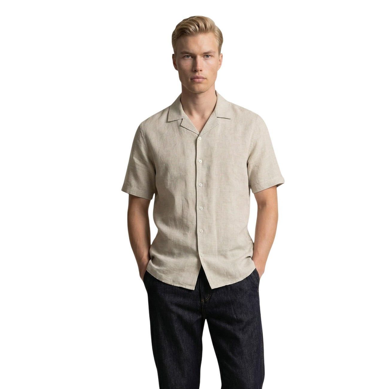 Gianni Lupo Shirt Herren Beige #2467388