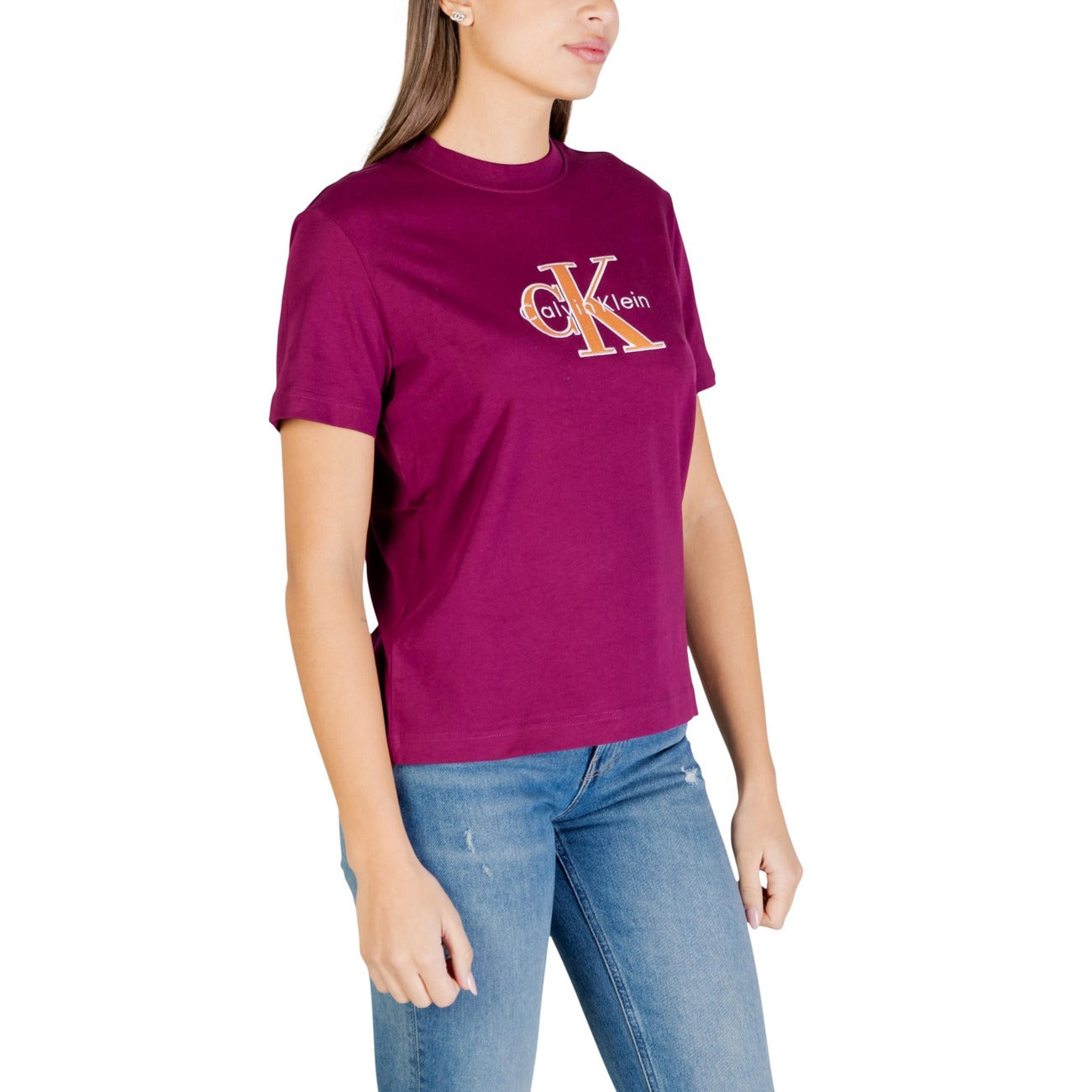 Calvin Klein Jeans T-shirt Women Burgundy