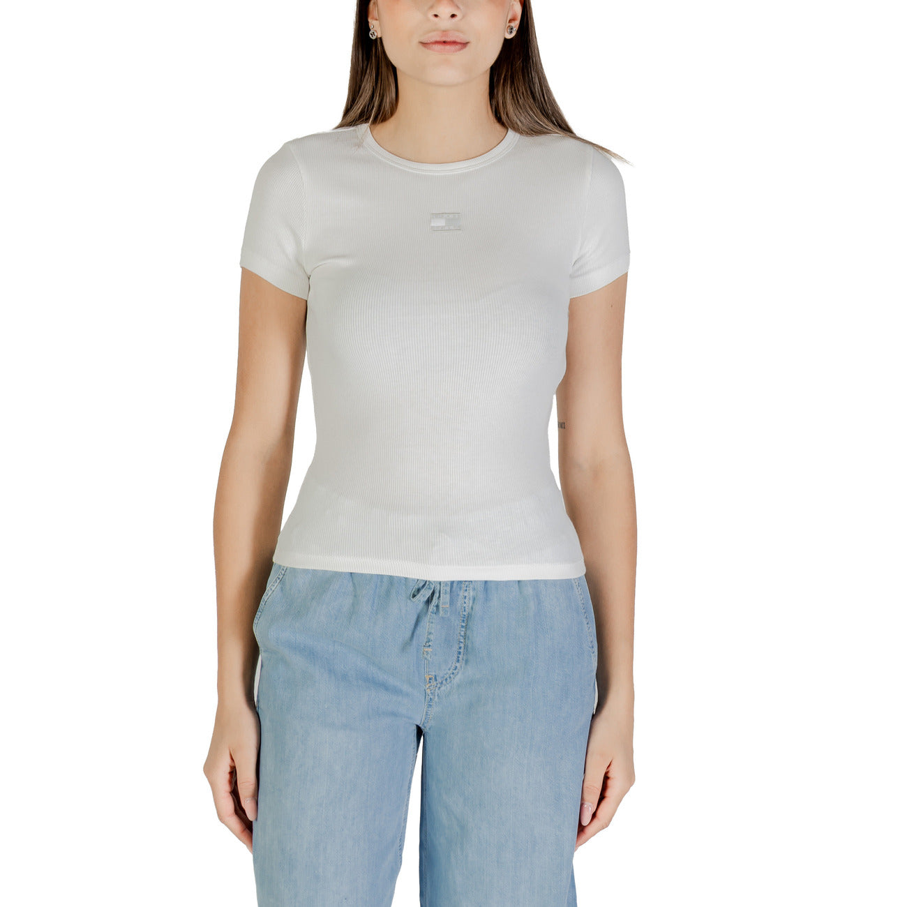 Tommy Hilfiger Jeans T-Shirt Damen Rot #2457792