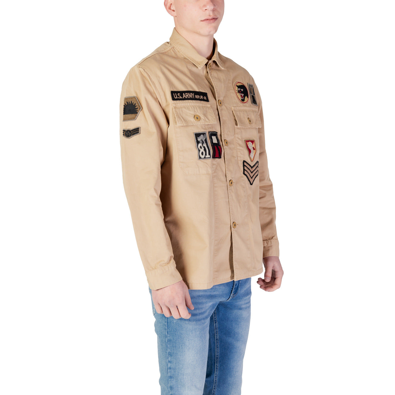 Replay Shirt Heren Beige