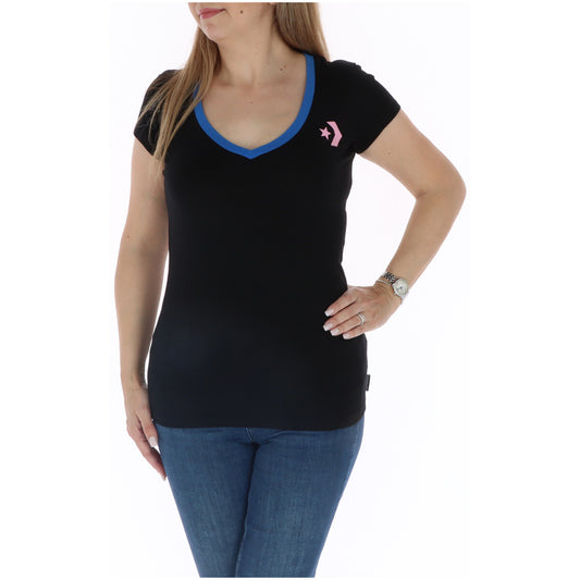 Converse T-shirt Dames Zwart