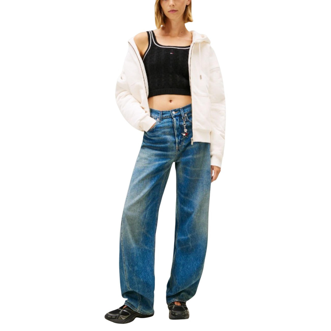 Tommy Hilfiger Jeans Top Damen Schwarz