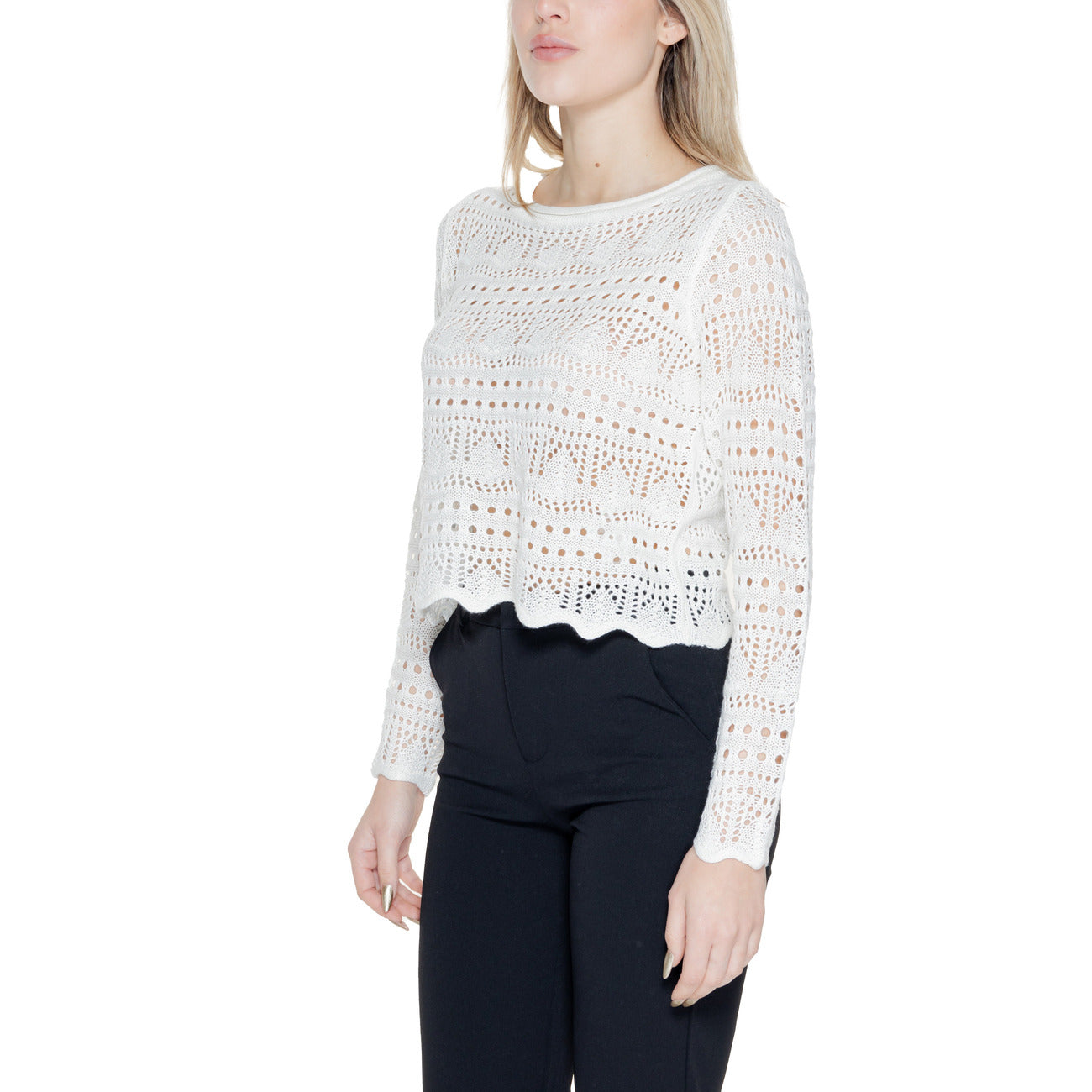 Jacqueline De Yong Strickmode Damen Weiß