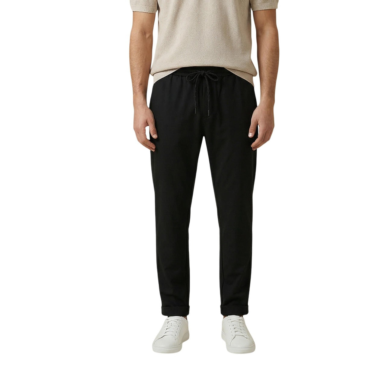 Gianni Lupo Hose Herren Schwarz Schwarz #2457560