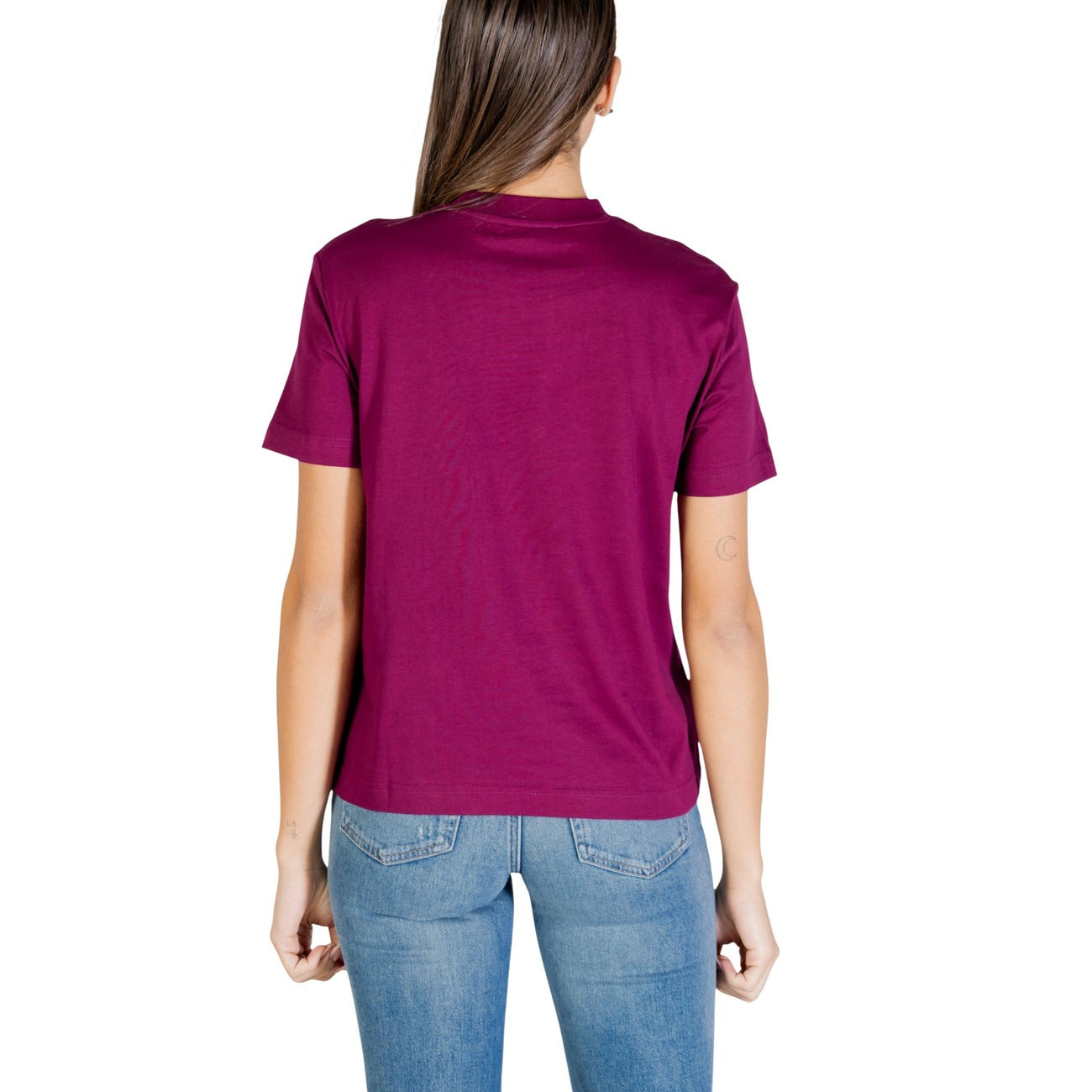 Calvin Klein Jeans T-shirt Women Burgundy