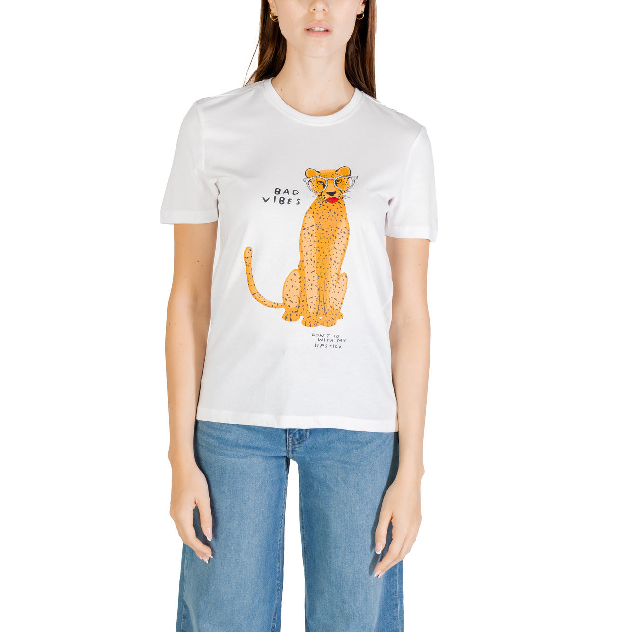 Only T-shirt Dames Wit #2425893